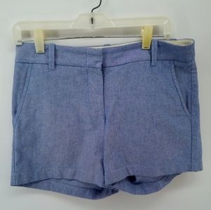 J. Crew Factory City Fit 100% Cotton Summer 2013 Chambray Blue Shorts 4